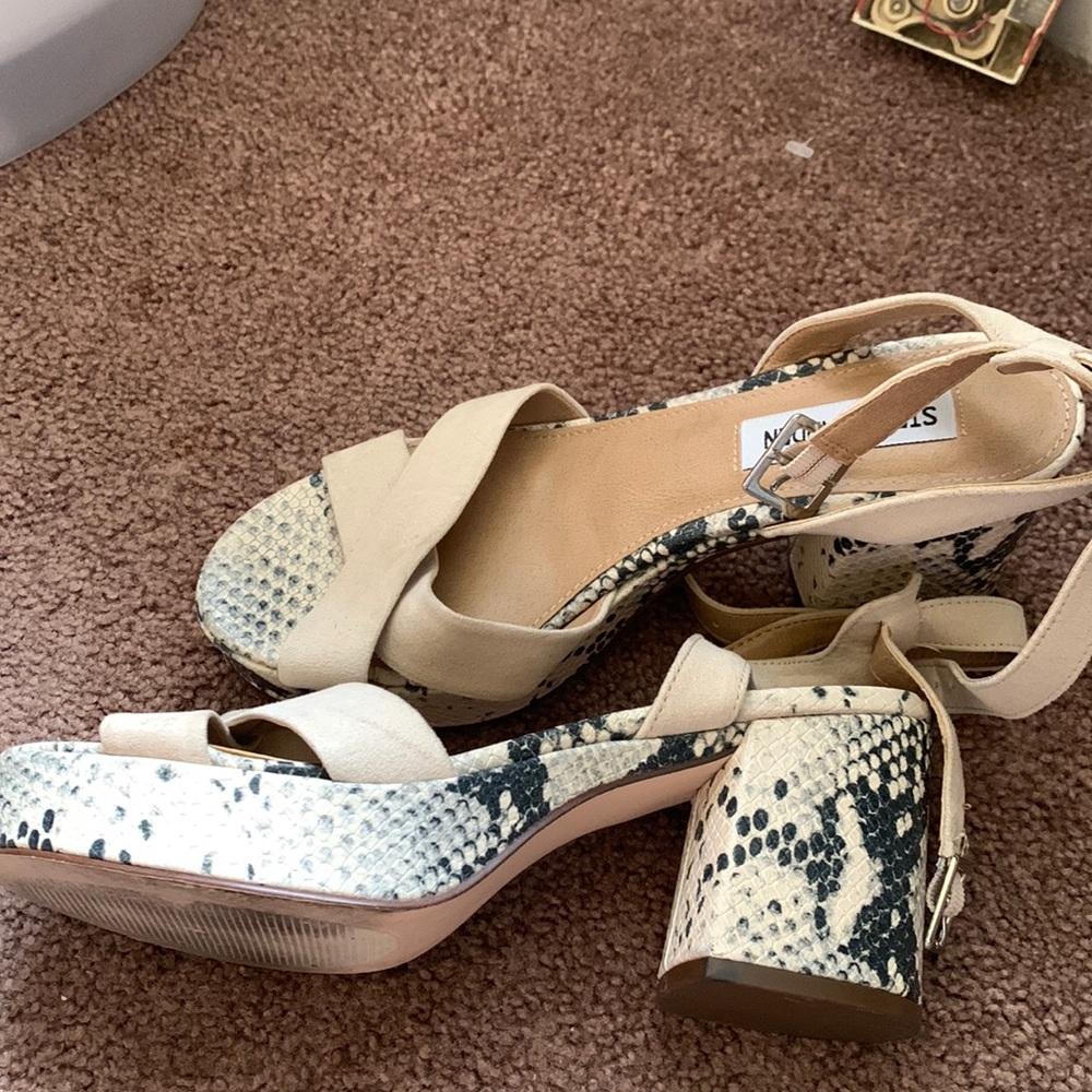 Steve Madden Snake Platform Strappy Heel
